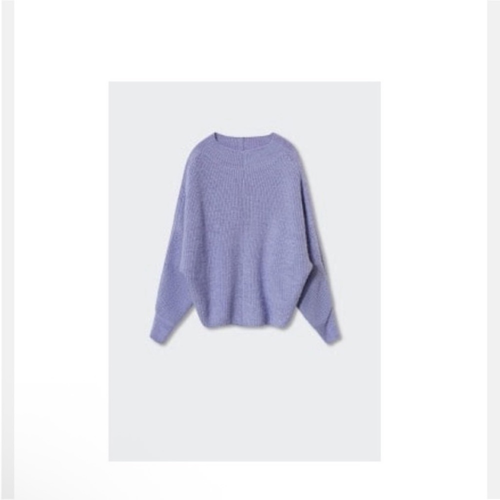 Mango Periwinkle High Neck Sweater